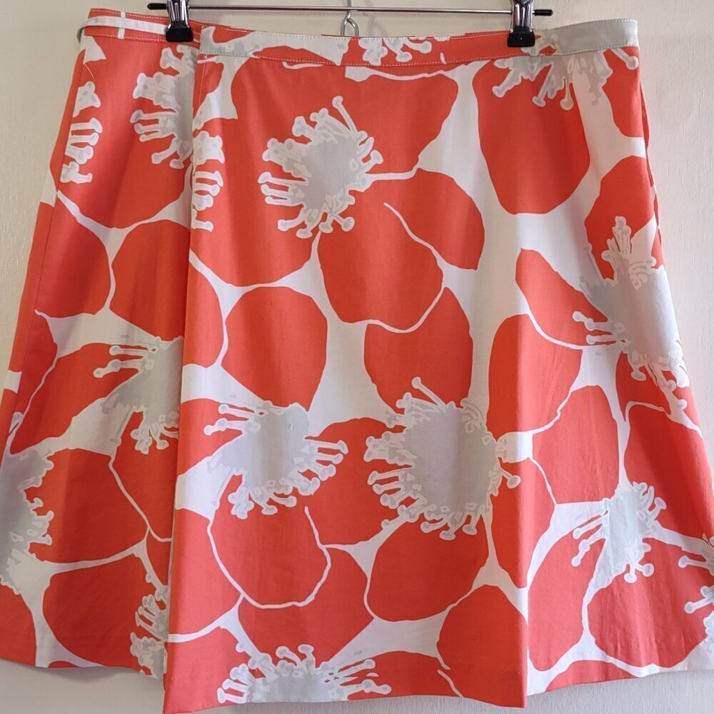 Anthropologie elevenses Floral Wrap Skirt Artsy Nature  Size 12 - Picture 3 of 7